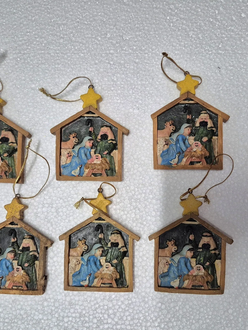 Vintage Handcrafted Three Kings Christmas Ornaments - Assorted Colors